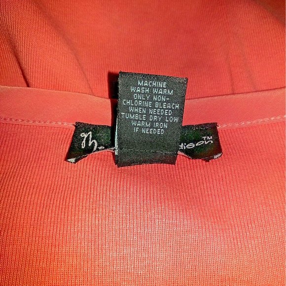 Mercer & Madison Cardigan Peach Womens Size Medium Cotton Tie Front - Picture 6 of 6